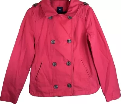 Buy Gap Corduroy Jacket UK S Ladies Red Double Breasted Buttons & Pockets Cotton • 7.99£