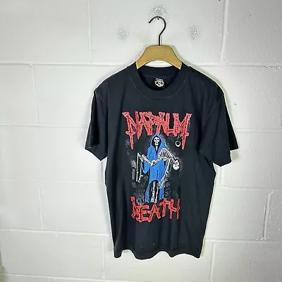 Buy Vintage Napalm Death Shirt Mens Medium Black Reaper 1993 Grindcore Death Metal • 103.95£