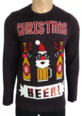 Buy Next XS Mens Ladies Christmas Beer Cheer Jumper Pullover Sweater Top RRP: £32 • 11.50£