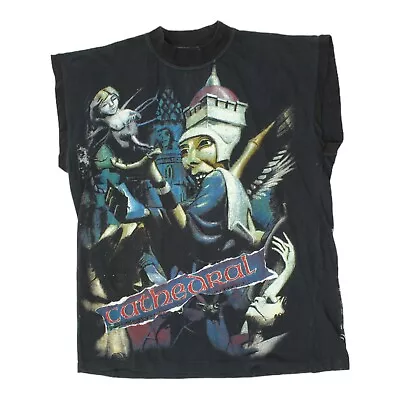 Buy Cathedral Mens Black Sleeveless Tshirt | Vintage Doom Metal Music Band Tee VTG • 120£