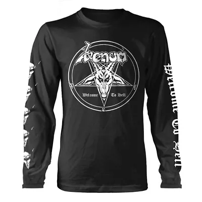 Buy Venom 'Welcome To Hell - White Print' Black Long Sleeve T Shirt - NEW • 24.99£