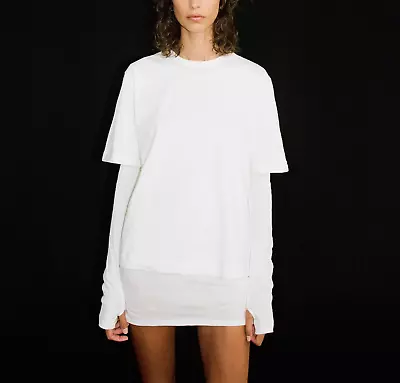 Buy Zara Women Layered Double-layer Long Sleeve T-shirt Size S • 17£