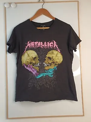 Buy Metallica Shirt Womens Size M Medium Black Metal Classic Rock Band Skulls Art • 11.35£