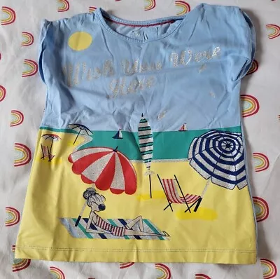 Buy Tu @ Sainsbury's Blue Wish You Were Here Beach T-shirt 5 Years Combine Post GC • 2.45£