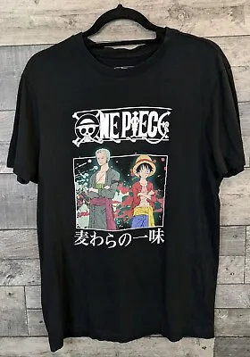 Buy One Piece Anime T Shirt Mens Size Medium Graphic Front Print Luffy Roronoa Zoro • 15.99£