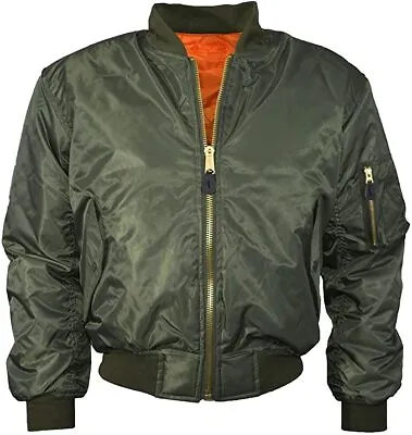 Buy Men's MA1 Style Bomber Jacket With Metal Zips • 35.95£