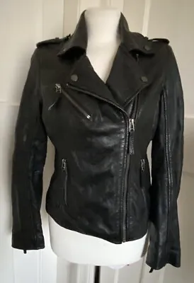 Buy Mauritius Group Gipsy Black  Leather Jacket  Women Size UK 12/38 • 45.58£