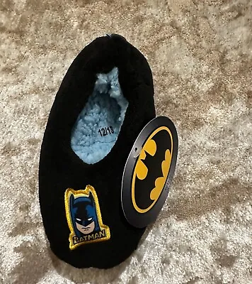 Buy Bat Man Boys Soft Slipper Socks , Size 12/13 Uk , Eu31/32, New With Tag • 4.99£