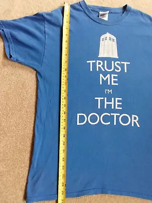 Buy BBC DR WHO Novelty Blue Tardis   Trust Me I'm The Doctor   100% Cotton T Shirt • 7.75£