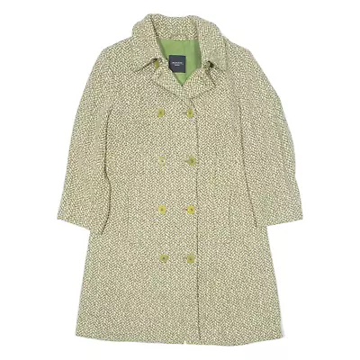 Buy MAX MARA WEEKEND Womens Pea Jacket Green Wool Chevron UK 12 • 114.99£