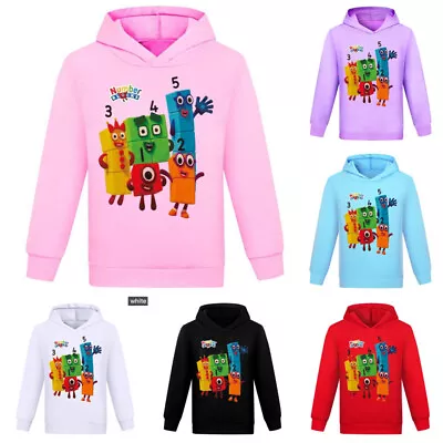 Buy Unisex Kids Christmas Number Blocks Hoodies Jumper Sweatshirt Pullover 2-14Years • 8.07£