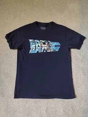Buy Back To The Future T Shirt Men Small Navy 38  Chest  • 7£