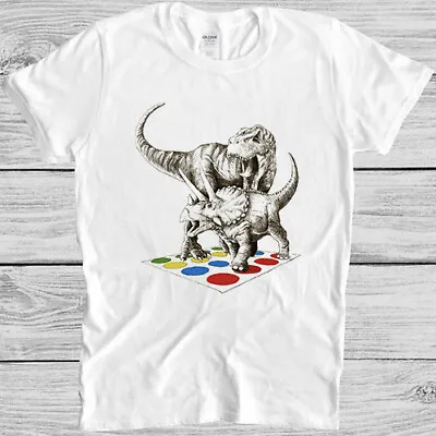 Buy Dinosaur Trex Vs Triceratops Fight Twister Game Funny Top Gift Tee T Shirt M951 • 6.35£