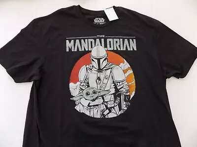 Buy Disney Star Wars Mandalorian T Shirt Adult X Large Yoda Black HTF NOS W/tag • 20.27£