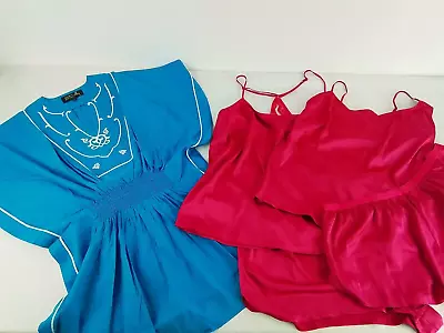 Buy 5 Pcs M&S/Spirit Of Arabia Bundle Size L Beach Dress X2 Satin Pyjama Set NWOT F2 • 9.99£