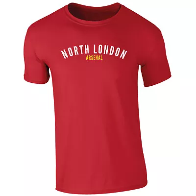 Buy North London T Shirt Aresnal Football Fan Red White Gold Logo Gift Size To 3XL • 9.97£
