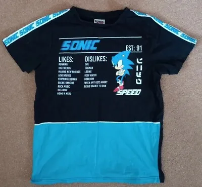 Buy Sonic T-shirt Boys Girl 11-12 Sega Children Christmas  • 4.99£