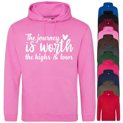 Buy The Journey Is Worth It! Positive Printed Unisex Jumper, Self Care Themed Hoodie • 21.99£