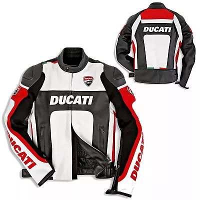 Buy Ducati Motorbike/Motorcycle Jacket Men Racing Riding Biker Sports Leather Jacket • 164.99£