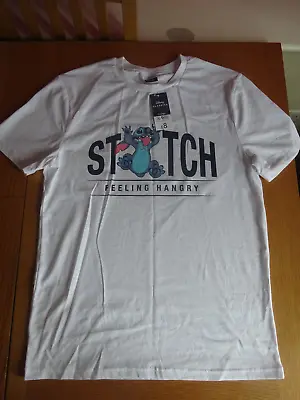 Buy White Stitch T-shirt, New & Tagged, Disney Classics-George (ASDA), Size M-medium • 5£