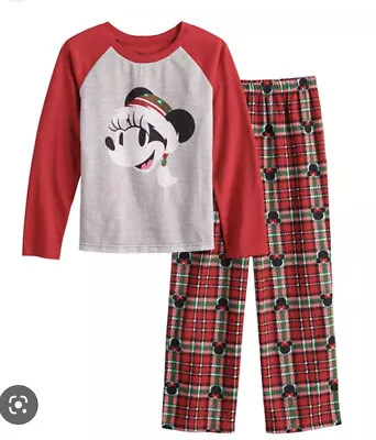Buy Disney NWT Jammies For Families Women’s S 2-piece Red Flannel Minnie Mouse Pj T3 • 25.57£