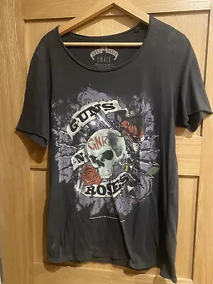 Buy Guns & Roses /River Island Embellished Crystal Rock T-shirt Size M • 7.99£