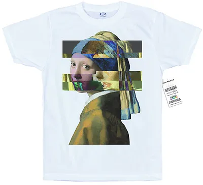 Buy Girl With A Pearl Earring - Johannes Vermeer T Shirt  Glitch Design • 18£
