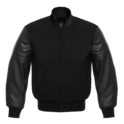 Buy NEW Sports King Letterman Bomber Varsity Jacket Leather-Sleeve Premium Quality • 66.87£