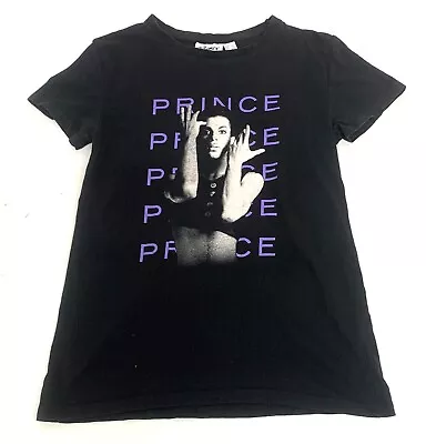 Buy Official PRINCE Graphic Print Pop Music Black T-Shirt Size 6 Small • 9.99£