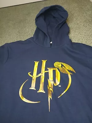 Buy Harry Potter Hoodie Jumper Sweatshirt In Navy Blue Hogwarts * Size L  CHEST 44   • 16.99£