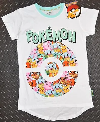 Buy Pokemon T Shirt PRIMARK Pikachu Bulbasaur Womens UK Size 4 To 16 • 14.99£