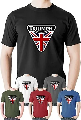 Buy Triumph T-Shirt Motorcycle Biker Motorbike Tee Bike Union Jack Flag • 16.50£