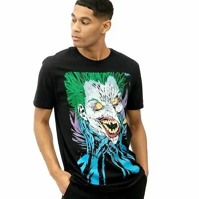 Buy Official DC Comics Mens The Joker Choked T-shirt Black Sizes S - XXL • 11.99£