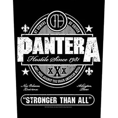 Buy PANTERA Stronger Than All 2014 - GIANT BACK PATCH - 36 X 29 Cms OFFICIAL MERCH • 9.95£
