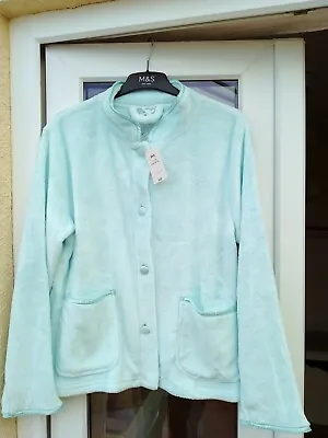 Buy Bhs Bnwt Uk 12/14 Supersoft Velour Fleece Short Bed Jacket House Coat Dress Gown • 12.99£