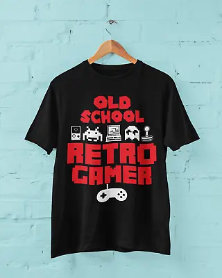 Buy Old School Retro Gamer Funny Gaming T Shirt Invaders Space Gift Idea Classic • 13.95£