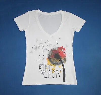 Buy 2011 Kings Of Leon Shirt Indie Rock Band Shirt White Women's Tee Small • 49.95£