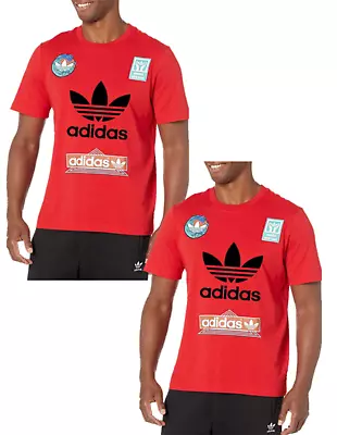 Buy Adidas T-Shirt Mens Red Short Sleeve Tee Gym T-Shirt Running Top Tee • 17.99£
