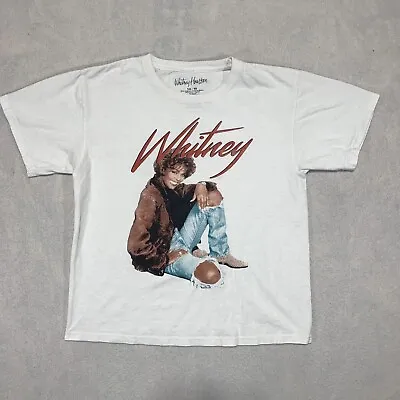 Buy Whitney Houston T Shirt Juniors Size 14-16 White Short Sleeve 100% Cotton 90's • 9.25£
