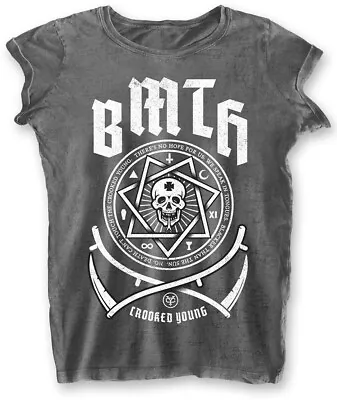 Buy Bring Me The Horizon Crooked Young Womens Burnout T-Shirt OFFICIAL • 15.19£