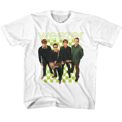 Buy Weezer Green Album Cover Kids T Shirt Alt Rock Band Line-Up 2001 Concert Merch • 18.55£