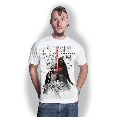 Buy Star Wars T Shirt Mens White The Force Awakens Official S,M,L,XL Free P+P • 9.99£