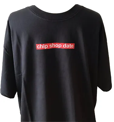 Buy Chip Shop Date Designer  T-shirt XL Black Tee UK  Cocogymbo Chippy Fish & Chips • 29.50£