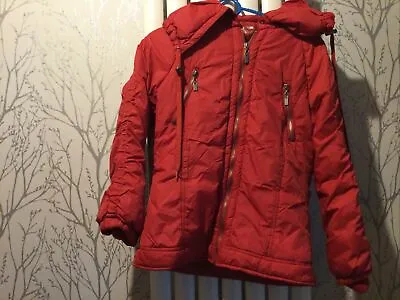 Buy Ladies Jacket Denim & Co Red Size 10 • 6.99£