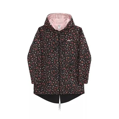 Buy Vans Womens Mercy Reversible Rain Jacket / Black Floral / RRP £100 • 47£