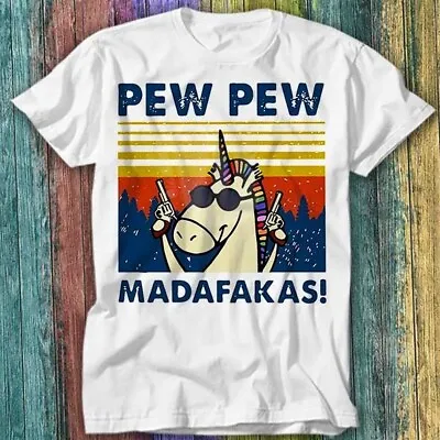Buy Pew Pew Madafakas Unicorn Joke Horse Homage T Shirt Top Tee 290 • 6.70£