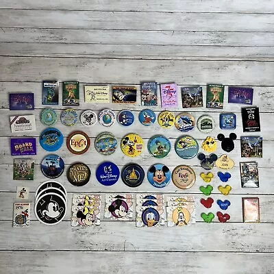 Buy Huge Lot DISNEY Buttons Pins Cards Balloon Weights Coasters Film Promo Merch Vtg • 47.50£