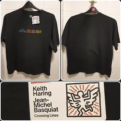Buy Keith Haring X UNIQLO UT Crossing Lines T-Shirt Short Sleeve Black Mens Size M • 24.50£