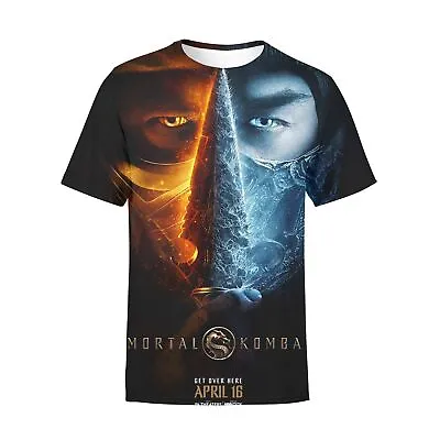 Buy Mortal Kombat Kids 3D Full Print T Shirt Breathable Tops Short Sleeve Tee • 12.09£