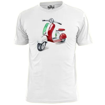 Buy Mens Scooter Water Colour  T Shirt Vespa Lambretta Mod • 10.99£